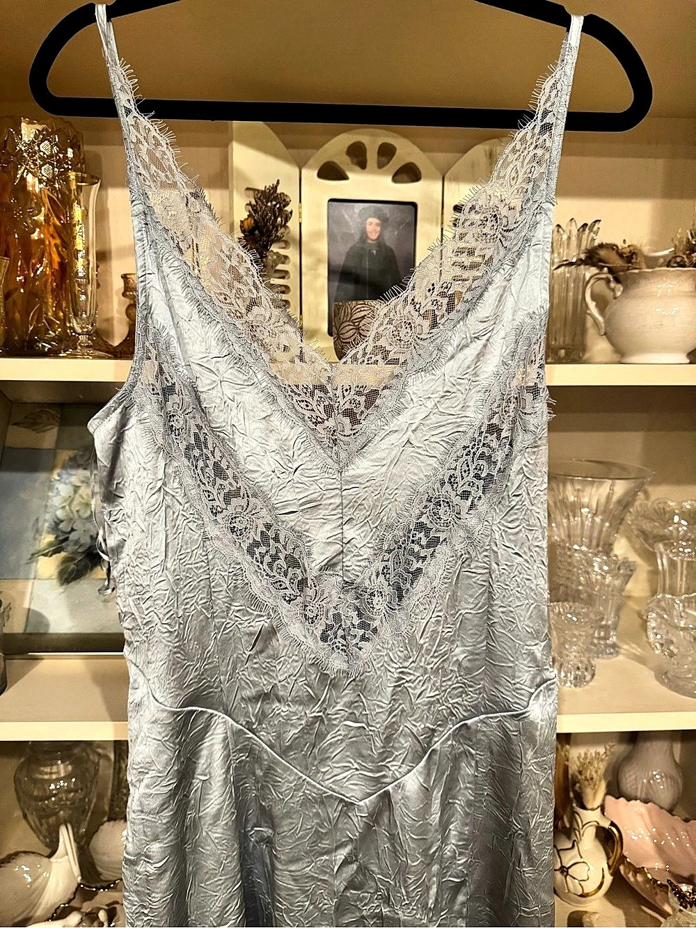 Free People Maybe Forever Maxi Dress in Icey Blue/Grey. Size 10.